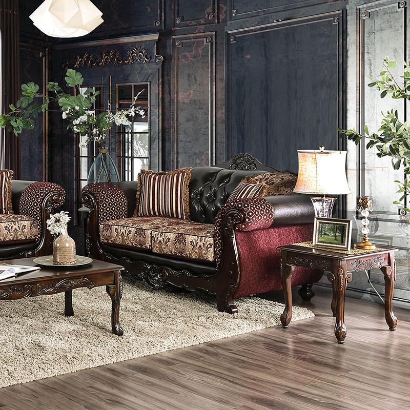 Furniture of America Quirino Stationary Fabric Loveseat SM6415-LV IMAGE 2